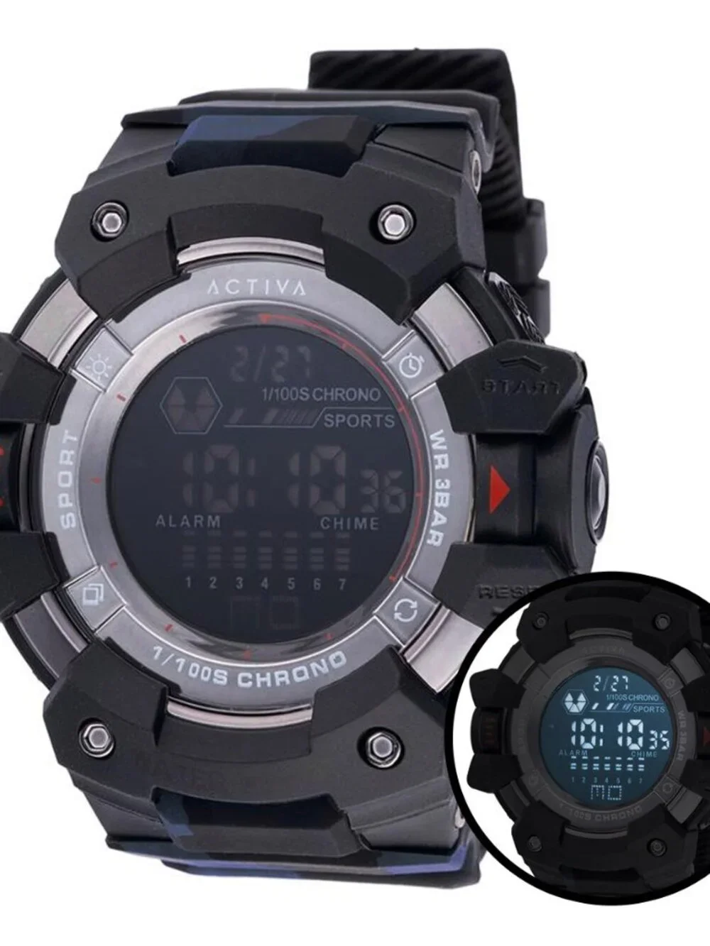 Activa Armour X Invicta Men's Digital Watch - 50mm. Camo Black (ACW8050MC-003) - Picture 3 of 5